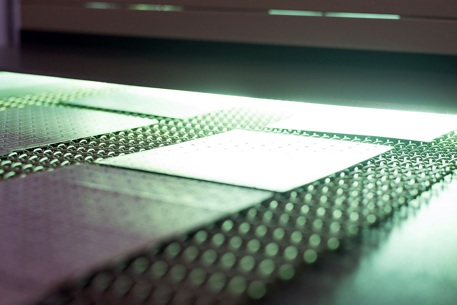 Panels on the curing conveyor, Sara Circuits plant, Barwala